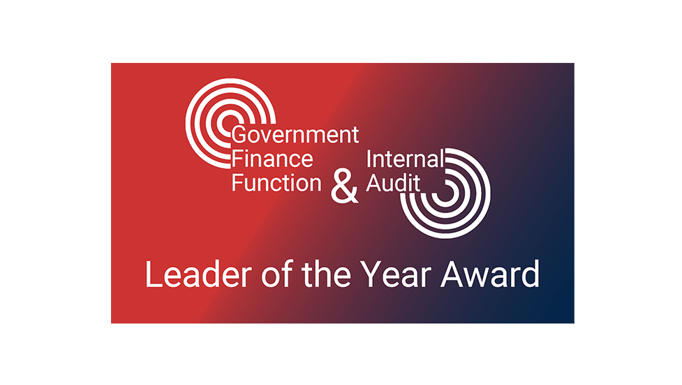 Government Finance Function Leader of the Year Award banner.