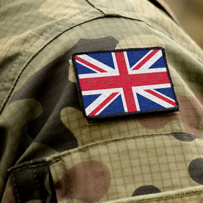 Shoulder-of-a-military-person-wearing-a-GB-flag-badge.