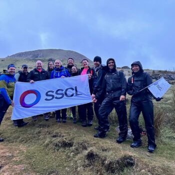 SSCL's Light the Lakes team climbing in the Lake District.